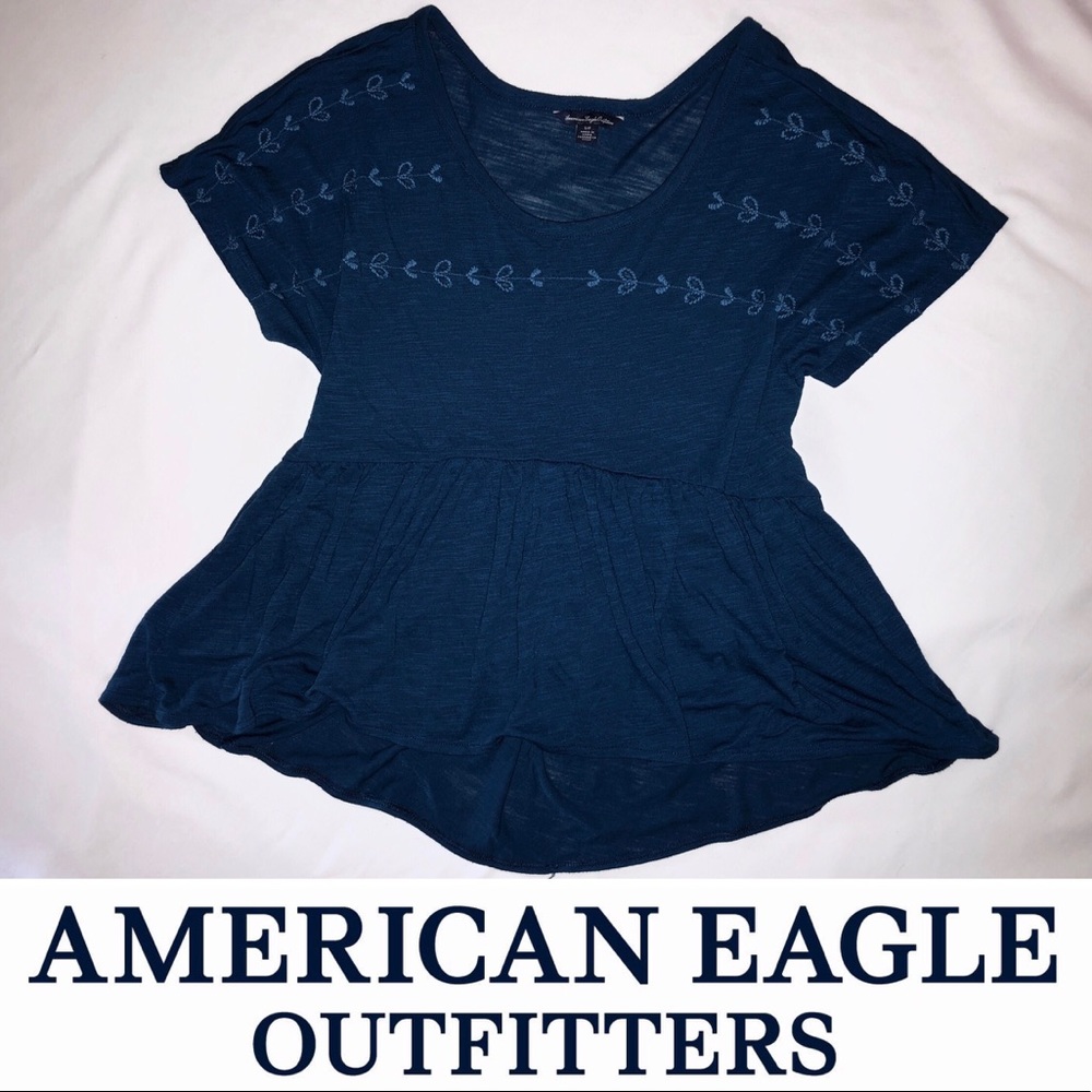American Eagle Drape Front Blouse